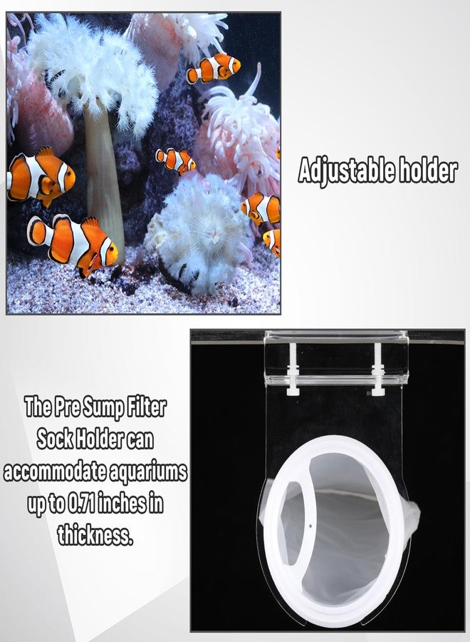 Ninehaoou 8 Pcs 4 Inch Ring Filter Sock 200um Micro Aquarium Nylon Filter Bags and 1 Pcs 4" Acrylic Pre Sump Sock Holder for Freshwater Saltwater Aquariums Fish Tank - Image 5